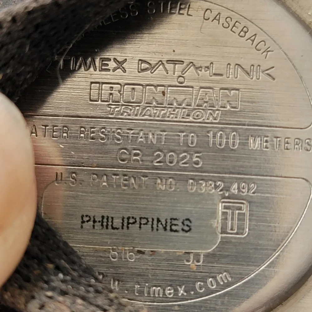 Timex Indiglo Ironman Triathlon Data Link Databank Digital Watch 90s Untested
